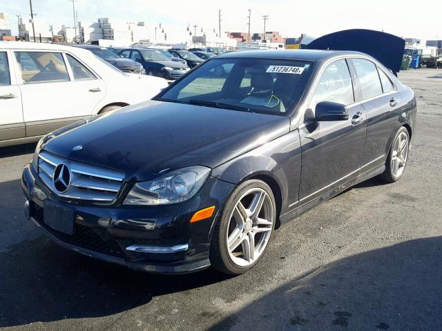 WDDGF4HB7DR250045 - 2013 MERCEDES-BENZ C 250 BLACK photo 2