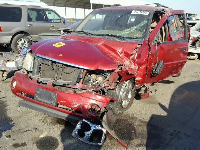 1GKDS13S222439257 - 2002 GMC ENVOY RED photo 2