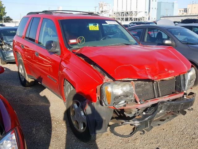 1GNDT13SX22211605 - 2002 CHEVROLET TRAILBLAZE RED photo 1