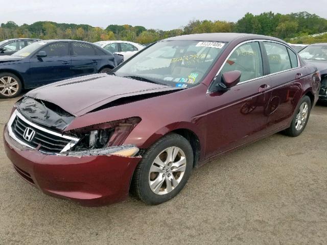 1HGCP26439A144889 - 2009 HONDA ACCORD LXP BURGUNDY photo 2