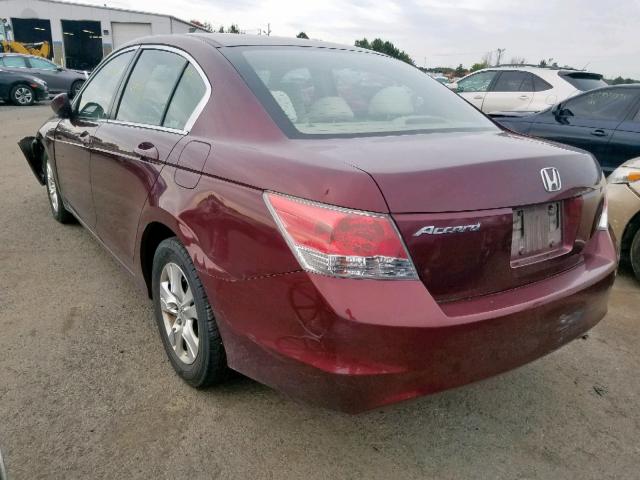 1HGCP26439A144889 - 2009 HONDA ACCORD LXP BURGUNDY photo 3