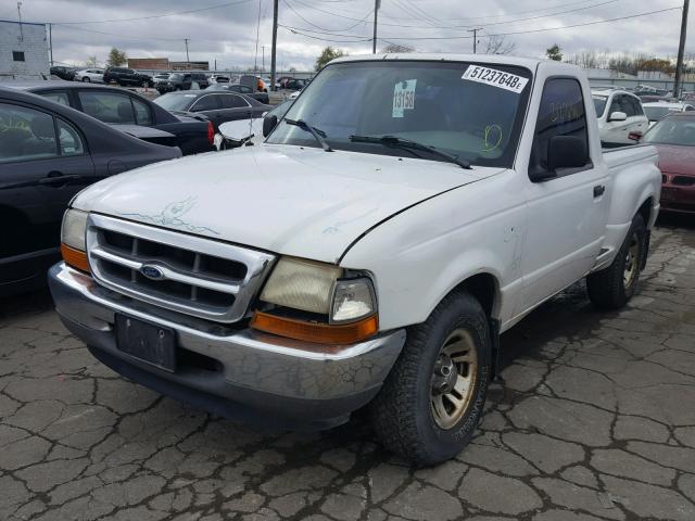 1FTYR10C3XPA32418 - 1999 FORD RANGER WHITE photo 2