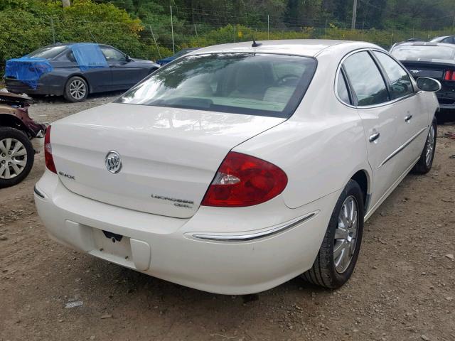 2G4WD582391155530 - 2009 BUICK LACROSSE C WHITE photo 4