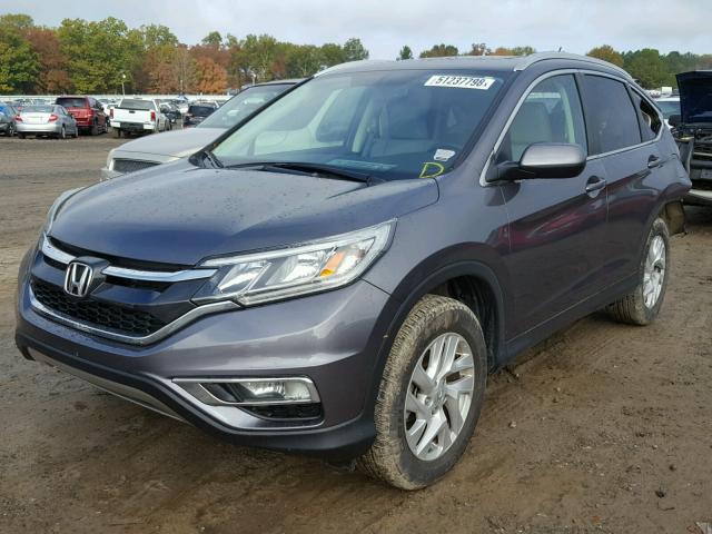 2HKRM3H79GH532052 - 2016 HONDA CR-V EXL GRAY photo 2