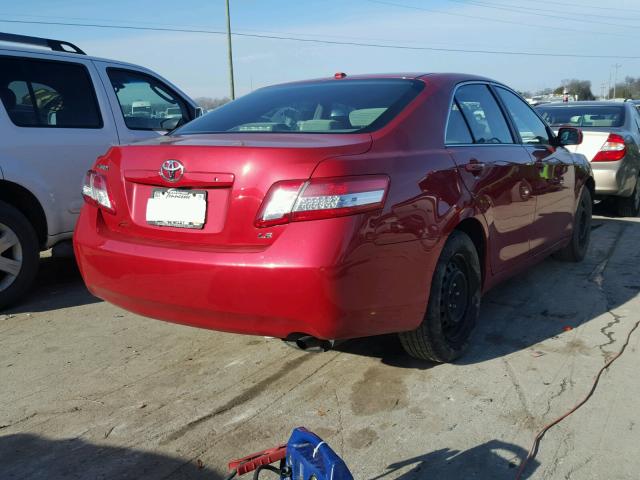 4T1BF3EK5BU590710 - 2011 TOYOTA CAMRY RED photo 4