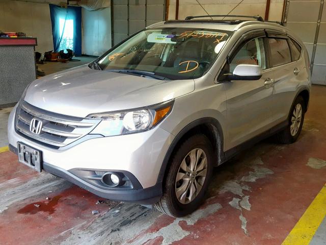 2HKRM4H79CH615495 - 2012 HONDA CR-V EXL SILVER photo 2