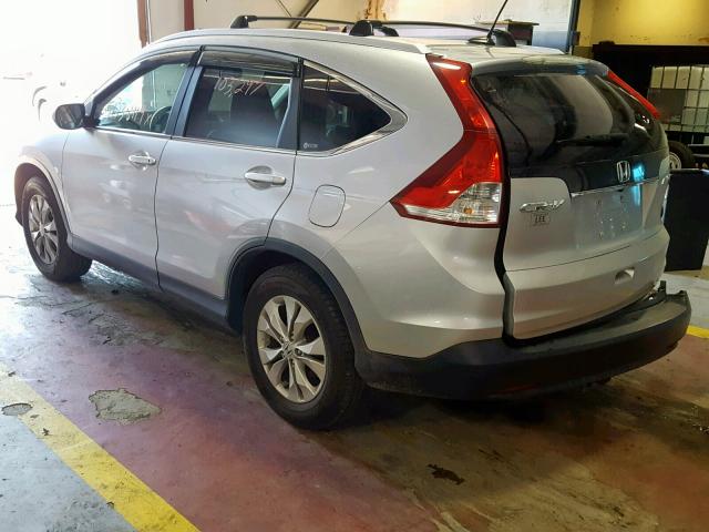 2HKRM4H79CH615495 - 2012 HONDA CR-V EXL SILVER photo 3