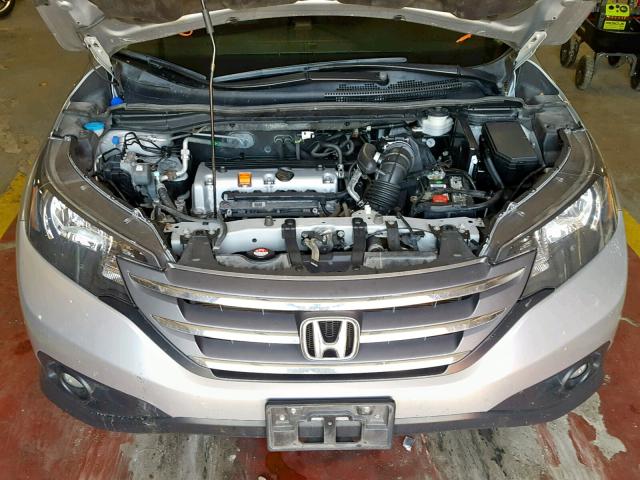 2HKRM4H79CH615495 - 2012 HONDA CR-V EXL SILVER photo 7