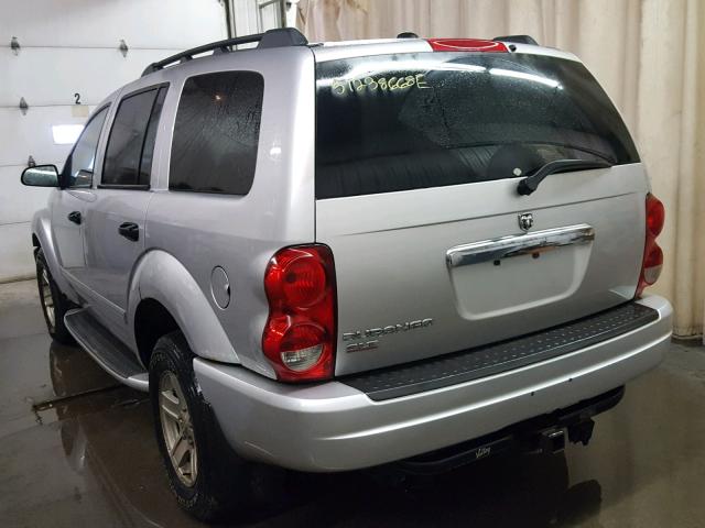 1D4HB48N54F201564 - 2004 DODGE DURANGO SL SILVER photo 3