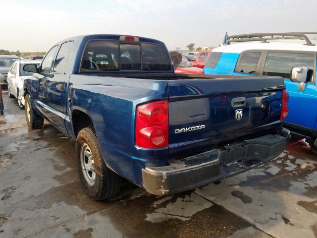 1D7HE28K65S295273 - 2005 DODGE DAKOTA QUA BLUE photo 3