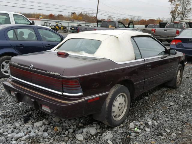 1C3XJ45KXMG114862 - 1991 CHRYSLER LEBARON GRAY photo 4