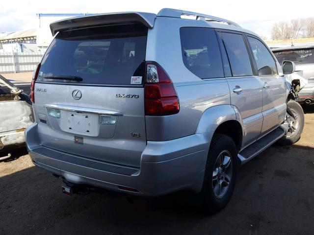 JTJBT20X390175765 - 2009 LEXUS GX 470 SILVER photo 4