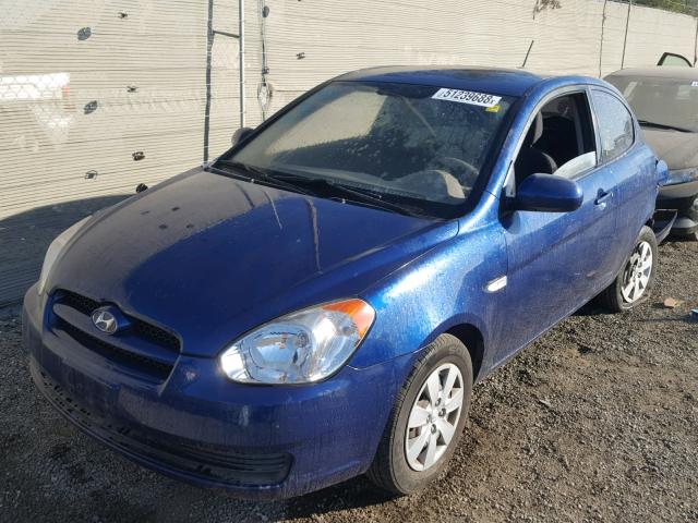 KMHCM3AC1AU162771 - 2010 HYUNDAI ACCENT BLU BLUE photo 2