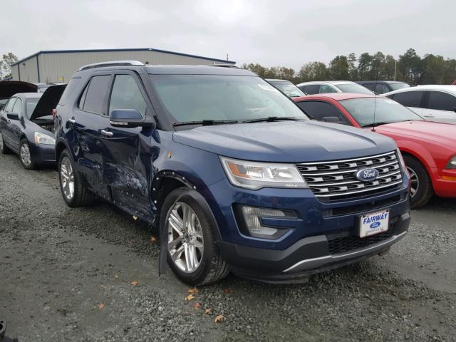 1FM5K7F89HGA73176 - 2017 FORD EXPLORER L BLUE photo 1