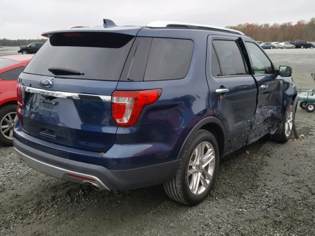 1FM5K7F89HGA73176 - 2017 FORD EXPLORER L BLUE photo 4