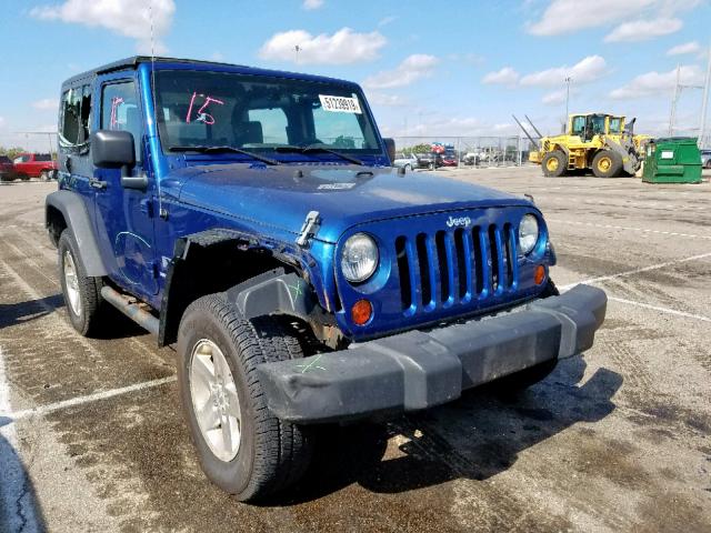 1J4FA24179L783345 - 2009 JEEP WRANGLER X BLUE photo 1