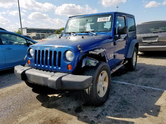 1J4FA24179L783345 - 2009 JEEP WRANGLER X BLUE photo 2