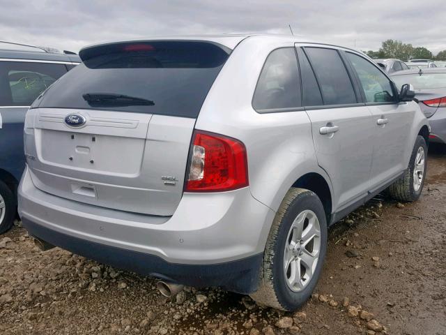 2FMDK4JC0CBA40444 - 2012 FORD EDGE SEL SILVER photo 4