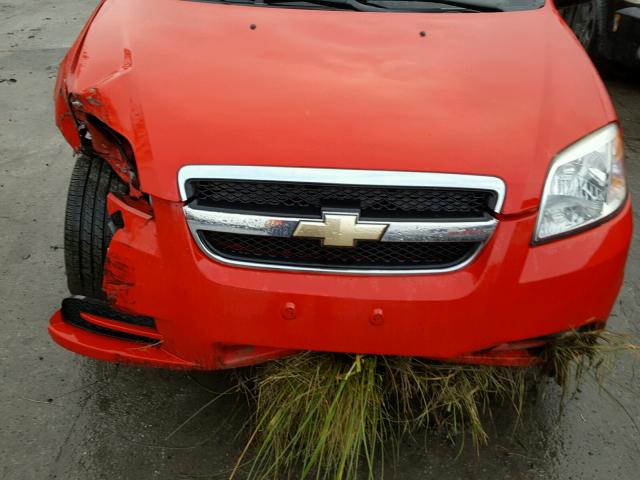 KL1TD5DE4BB140748 - 2011 CHEVROLET AVEO LS RED photo 7