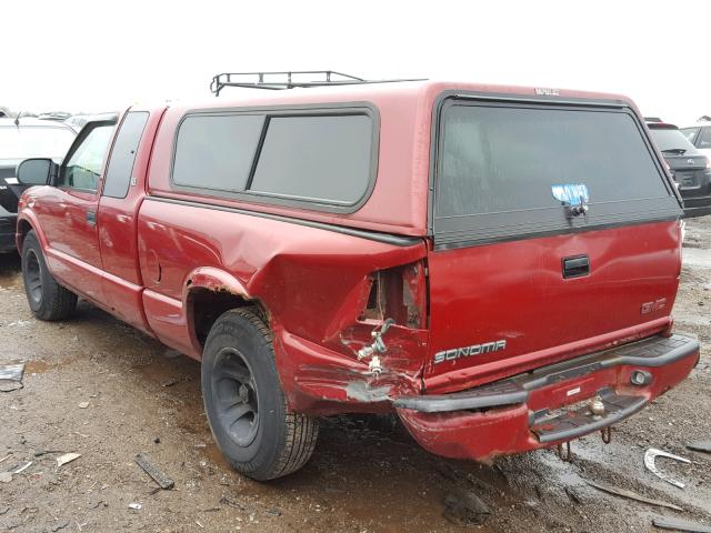 1GTCS19W9Y8196134 - 2000 GMC SONOMA MAROON photo 3