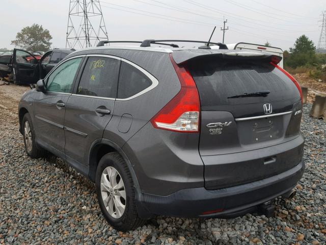 2HKRM4H79EH660276 - 2014 HONDA CR-V EXL GRAY photo 3