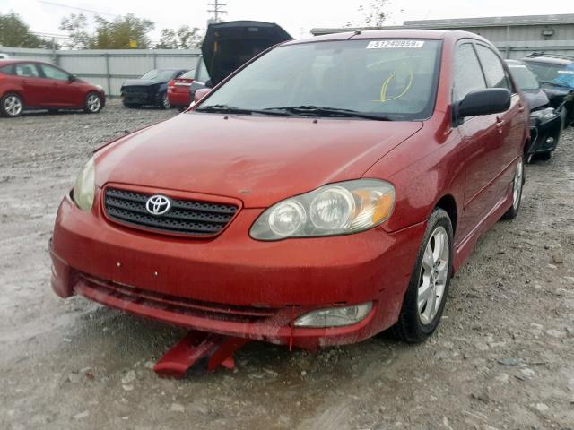 2T1BY32EX5C349059 - 2005 TOYOTA COROLLA XR RED photo 2