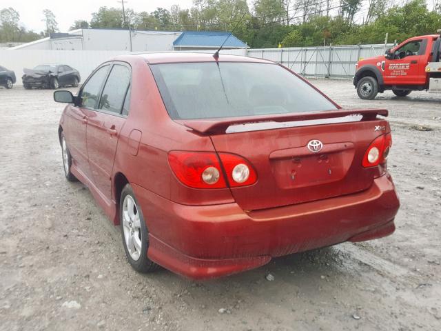 2T1BY32EX5C349059 - 2005 TOYOTA COROLLA XR RED photo 3