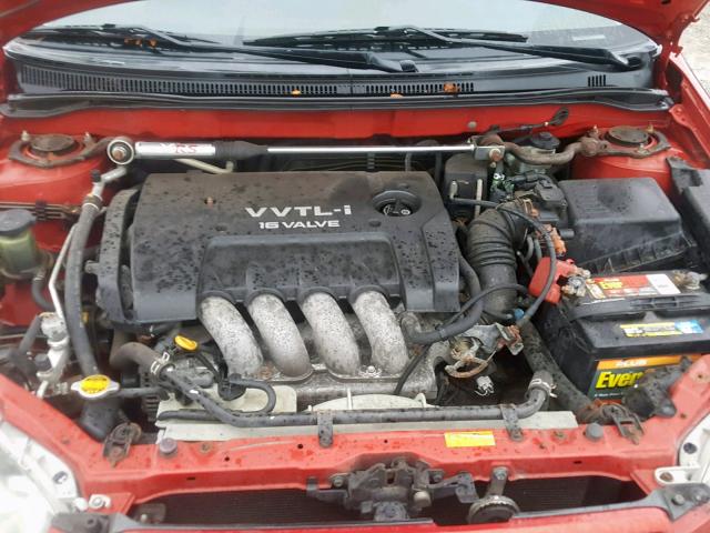 2T1BY32EX5C349059 - 2005 TOYOTA COROLLA XR RED photo 7