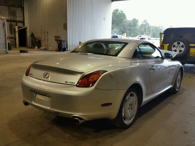 JTHFN48Y750066984 - 2005 LEXUS SC 430 SILVER photo 4