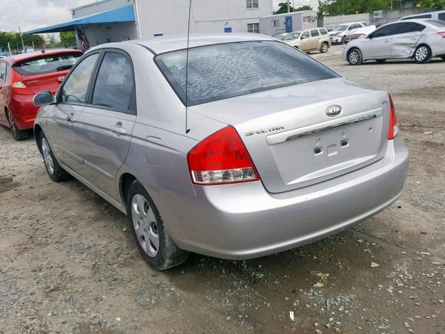 KNAFE121085515275 - 2008 KIA SPECTRA EX SILVER photo 3