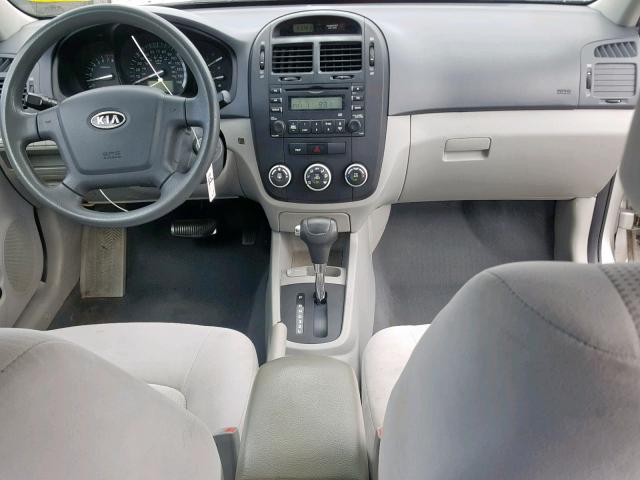 KNAFE121085515275 - 2008 KIA SPECTRA EX SILVER photo 9