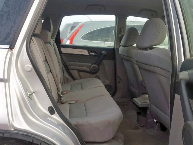 5J6RE4H34AL085823 - 2010 HONDA CR-V LX SILVER photo 6