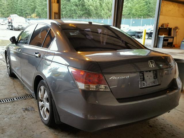 1HGCP26878A080583 - 2008 HONDA ACCORD EXL GRAY photo 3