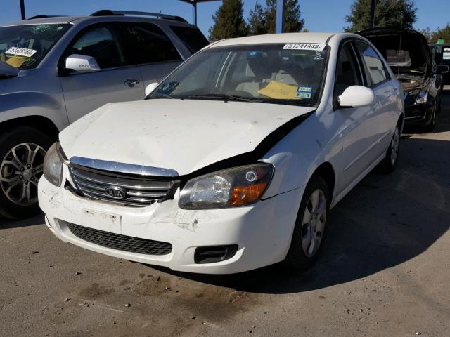 KNAFE221895624154 - 2009 KIA SPECTRA EX WHITE photo 2