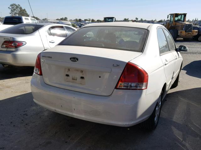 KNAFE221895624154 - 2009 KIA SPECTRA EX WHITE photo 4