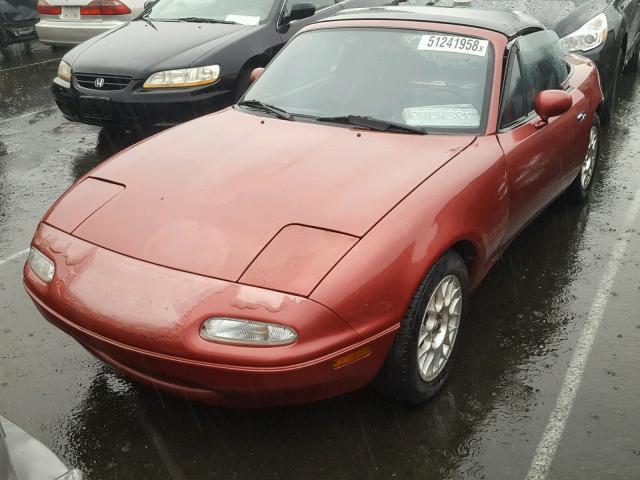 JM1NA3519L0104707 - 1990 MAZDA MX-5 MIATA RED photo 2