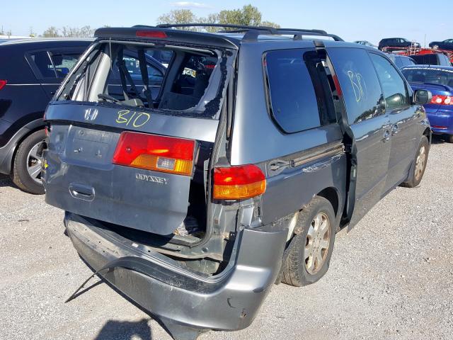 2HKRL18622H508795 - 2002 HONDA ODYSSEY EX GRAY photo 4