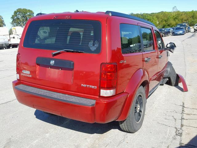 1D4PU2GK3BW510349 - 2011 DODGE NITRO SE RED photo 4