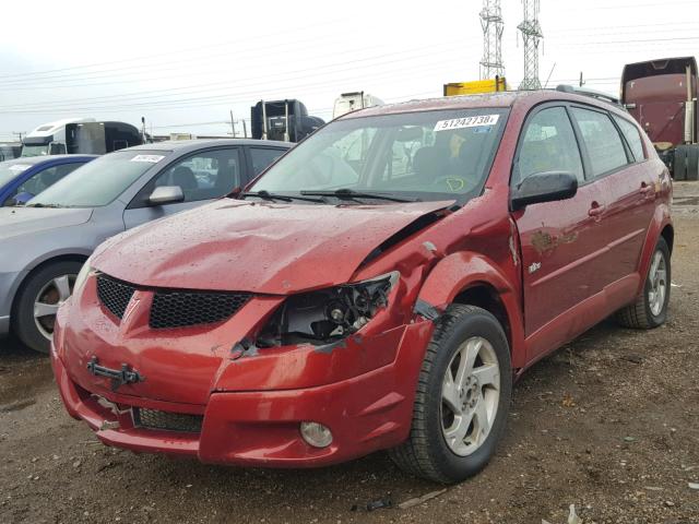 5Y2SL62854Z423146 - 2004 PONTIAC VIBE RED photo 2