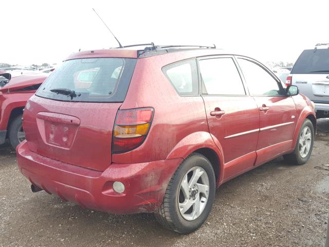 5Y2SL62854Z423146 - 2004 PONTIAC VIBE RED photo 4