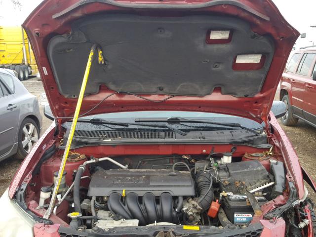 5Y2SL62854Z423146 - 2004 PONTIAC VIBE RED photo 7