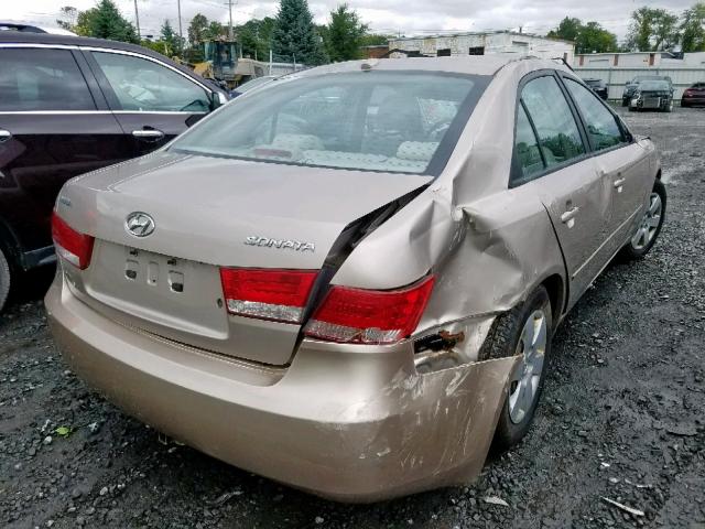 5NPET46C27H291037 - 2007 HYUNDAI SONATA GLS GOLD photo 4