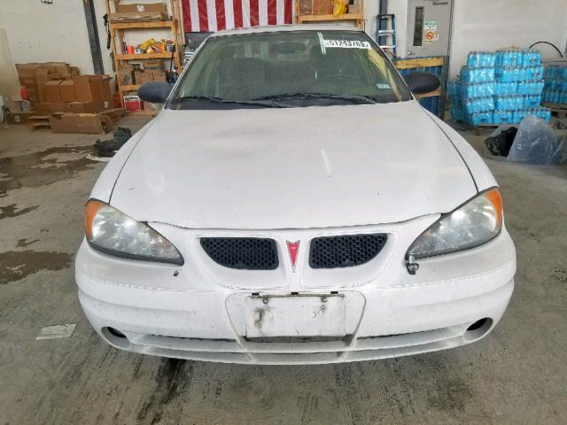 1G2NE52E75M218096 - 2005 PONTIAC GRAND AM S WHITE photo 9