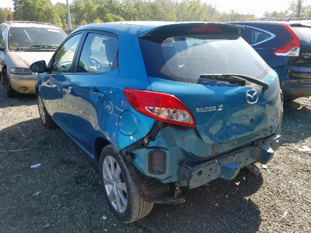 JM1DE1LZXC0132531 - 2012 MAZDA MAZDA2 BLUE photo 3