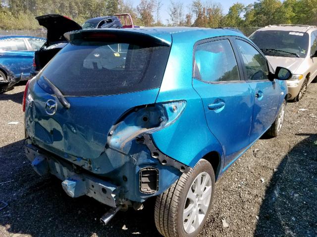 JM1DE1LZXC0132531 - 2012 MAZDA MAZDA2 BLUE photo 4