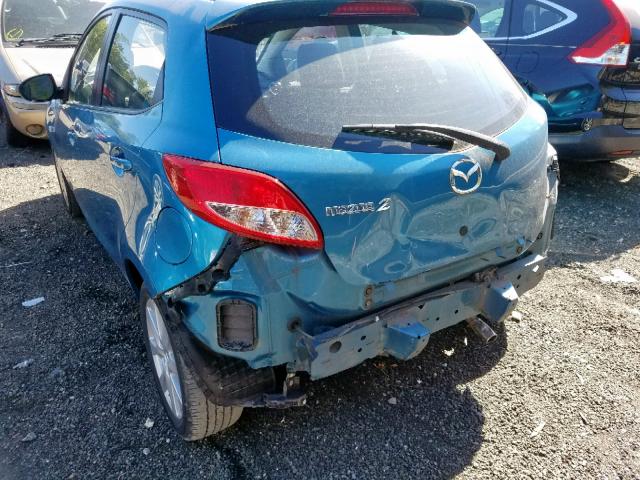 JM1DE1LZXC0132531 - 2012 MAZDA MAZDA2 BLUE photo 9