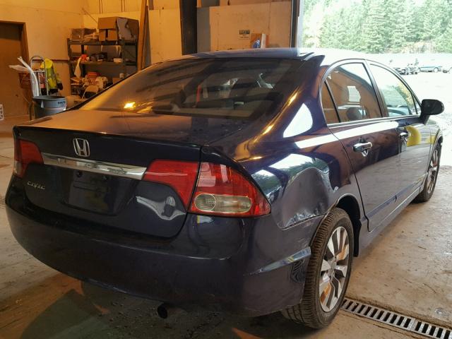 19XFA16989E036462 - 2009 HONDA CIVIC EXL BLUE photo 4