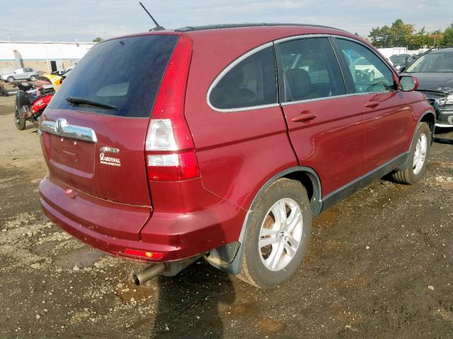 5J6RE4H79BL030062 - 2011 HONDA CR-V EXL RED photo 4