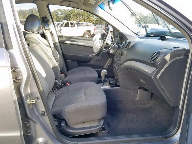 KL1TD56667B097432 - 2007 CHEVROLET AVEO BASE Күміс фото 5