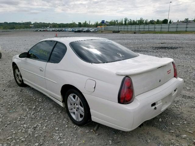 2G1WX12K039266356 - 2003 CHEVROLET MONTE CARL თეთრი ფოტო 3